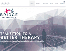 Tablet Screenshot of bridgetherapeutics.com